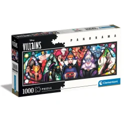 Clementoni Disney Villains Panorama puslespil 1000 – 98×33 cm