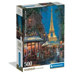Clementoni puslespil High Quality Collection – Night Eiffel Café, 500 brikker, 36×49 cm