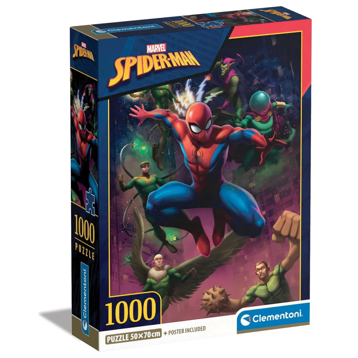 Clementoni puslespil Spiderman, den klassiske superhelt! 1000 brikker, 50×70 cm