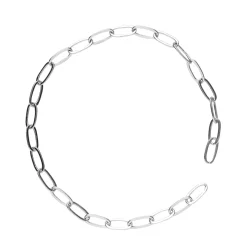 18 cm lang sølvfarvet, clipsformet kæde til armbånd, smykkekæde med lange led