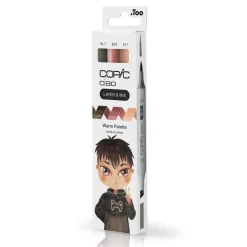 Copic Ciao markers med dobbeltspids, 3-pak – Natural palette
