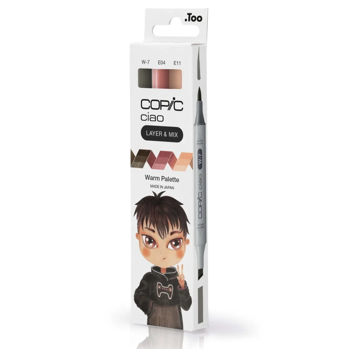 Copic Ciao markers med dobbeltspids, 3-pak – Warm palette