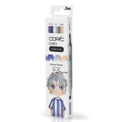 Copic Ciao markers med dobbeltspids, 3-pak – Serene palette