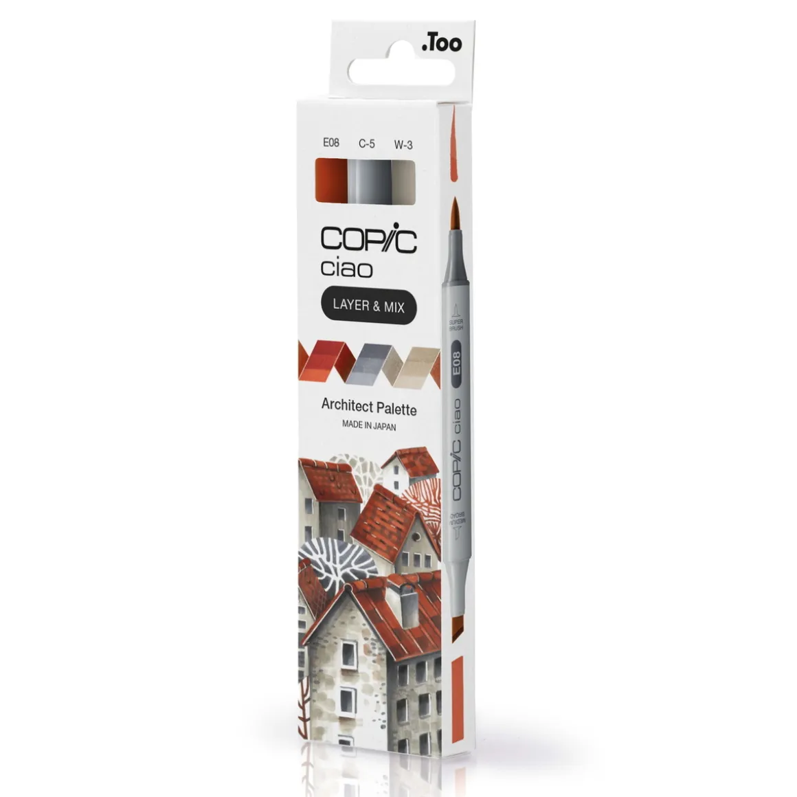 Copic Ciao markers med dobbeltspids, 3-pak – Architect palette