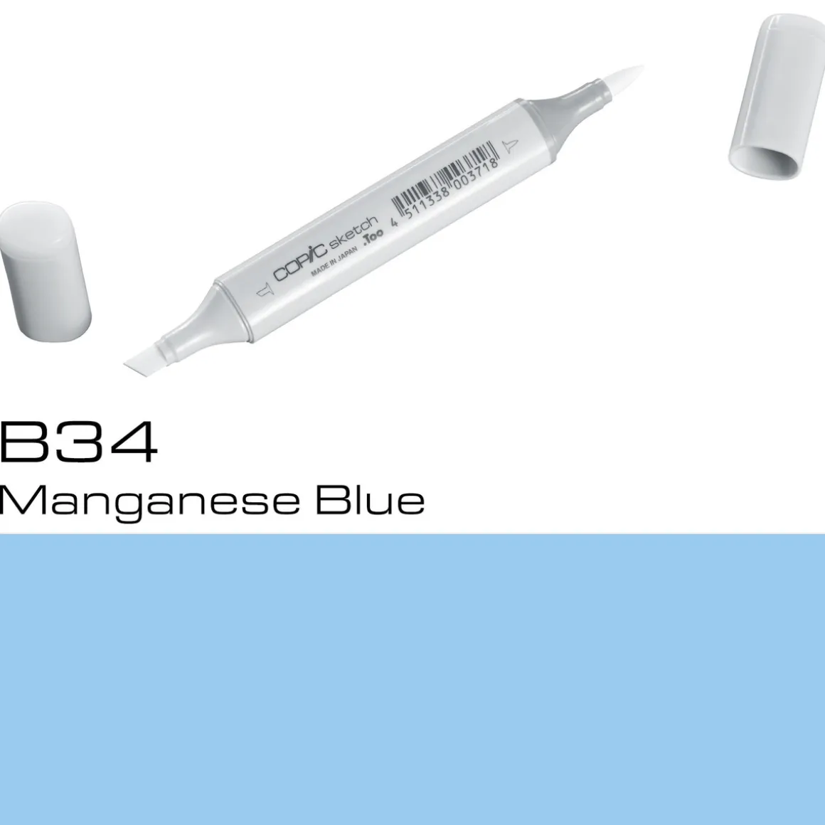 Copic Sketch B34 Mangan. Blue
