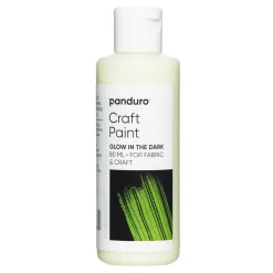 Craft paint 80 ml – glow in the dark/selvlysende farve til hobby og tekstil