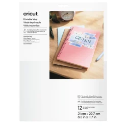 Cricut Printable Vinyl A4 (210x297 mm), 12 selvklæbende vinylark