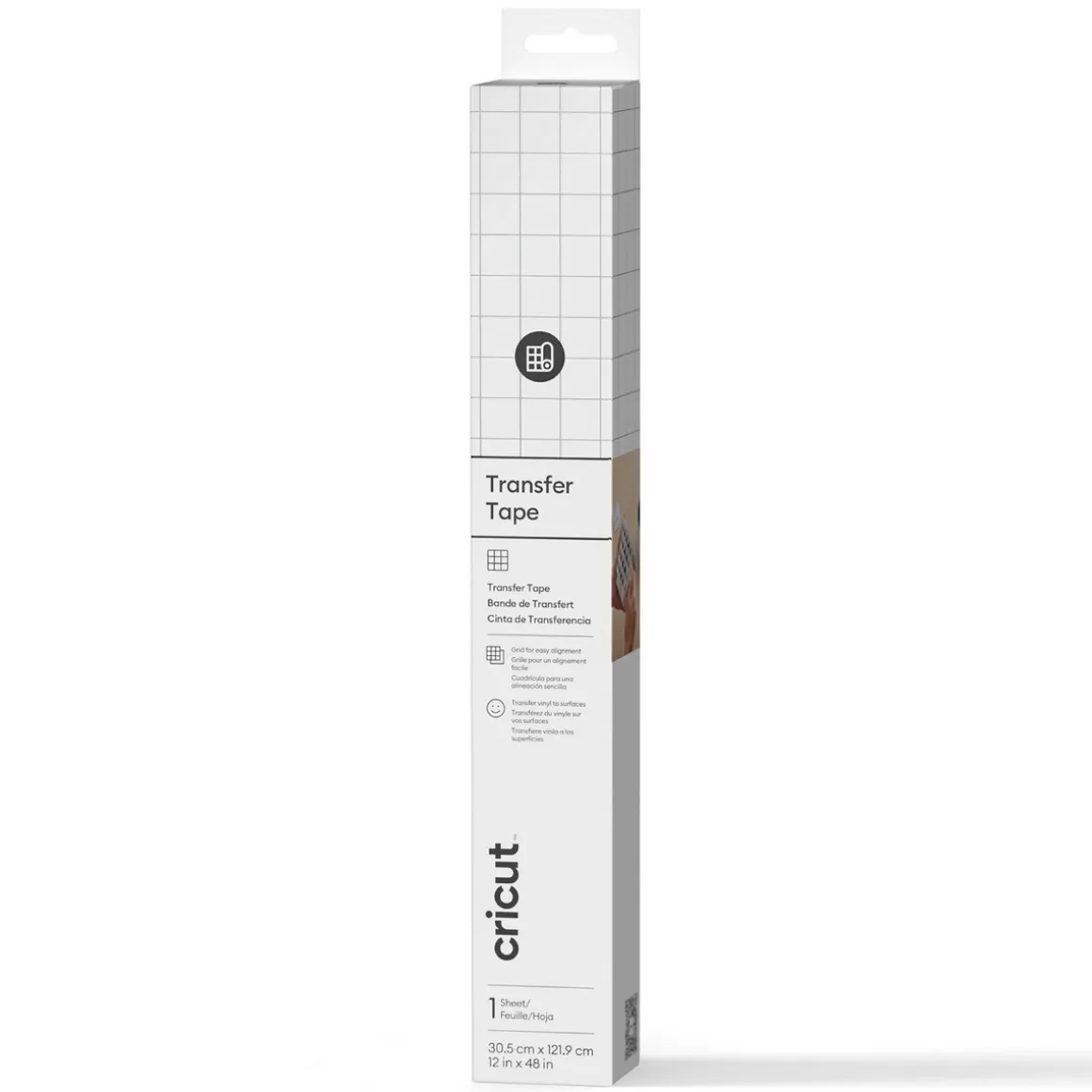 Cricut Transfer Tape, ternet overførselstape på rulle, 121,9 × 30,5 cm