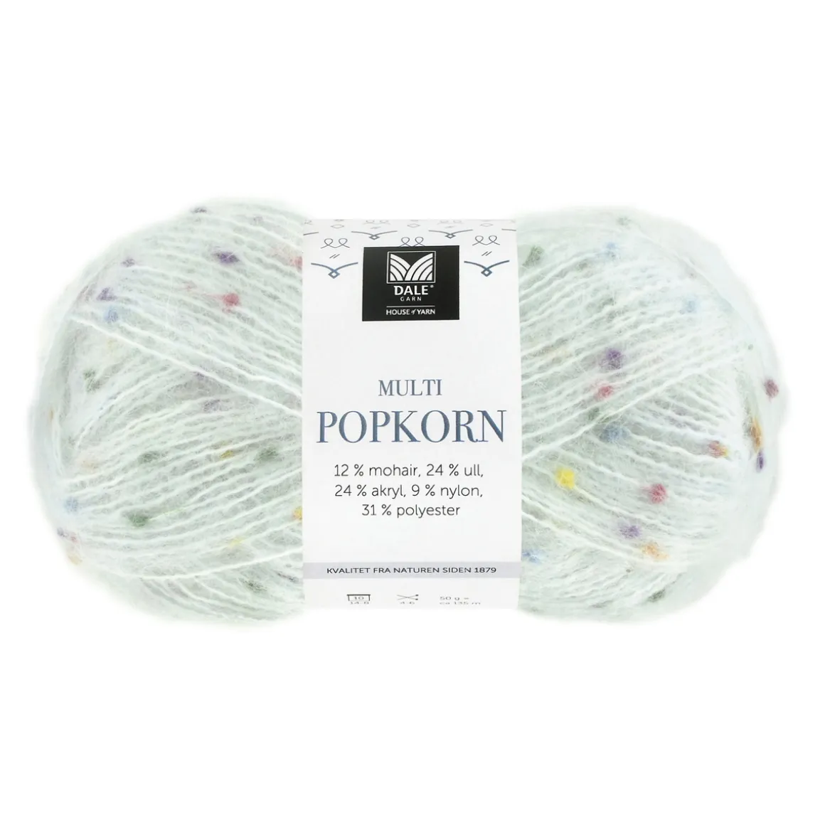 Dale Multi Popkorn fra House of Yarn, 50 g lyseblå – alsidigt effektgarn