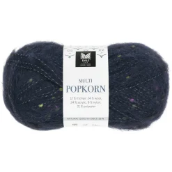 Dale Multi Popkorn fra House of Yarn, 50 g marineblå – alsidigt effektgarn