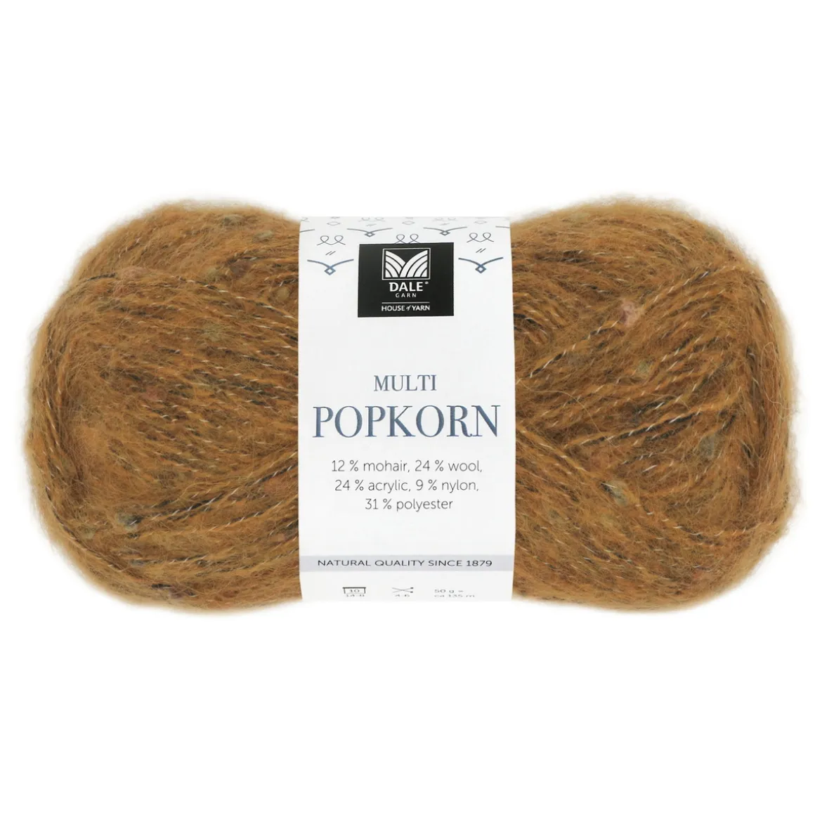 Dale Multi Popkorn fra House of Yarn, 50 g løvegul – alsidigt effektgarn
