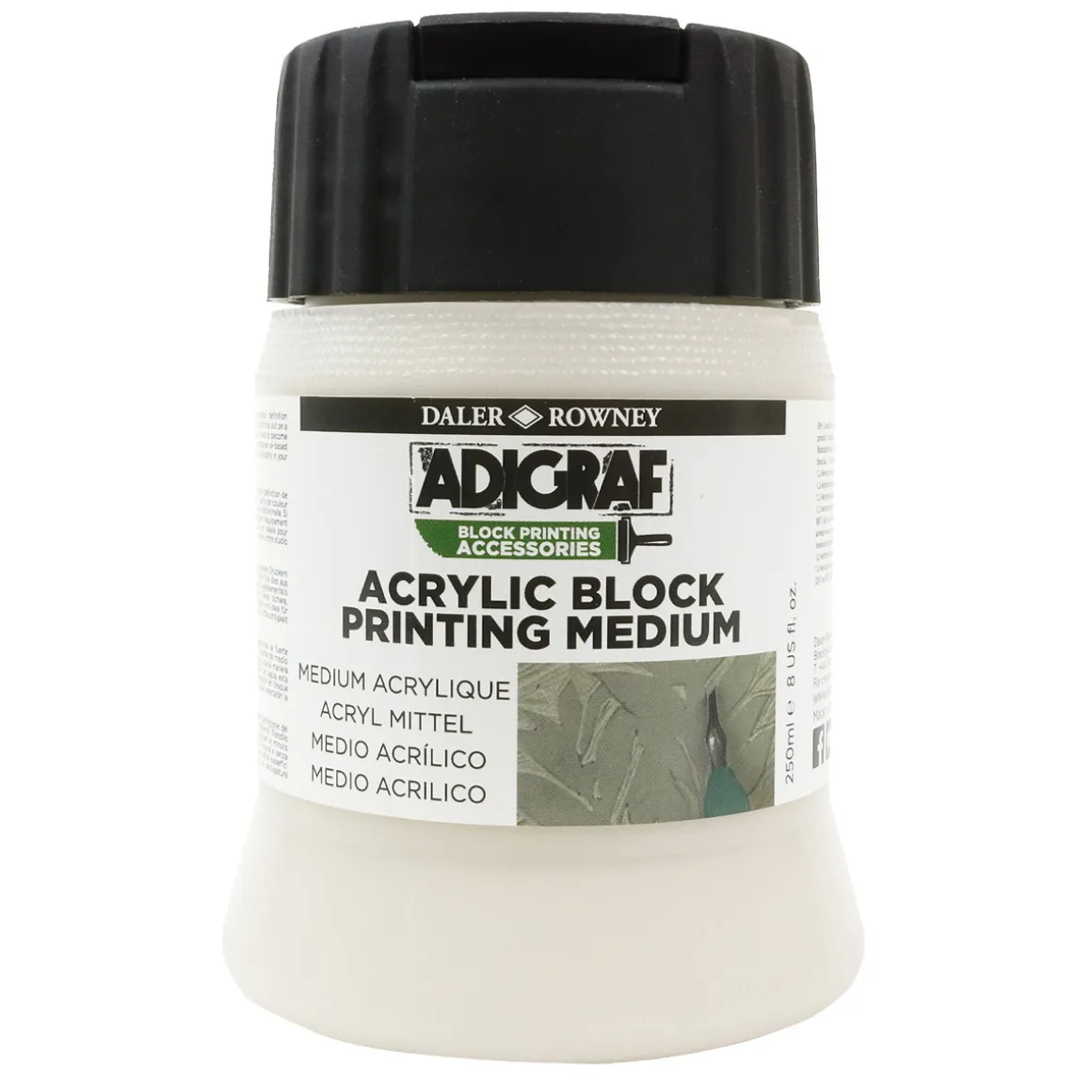 Daler-Rowney Adigraf Acrylic Block Printing Medium 250 ml – konverter akrylfarve til linofarve