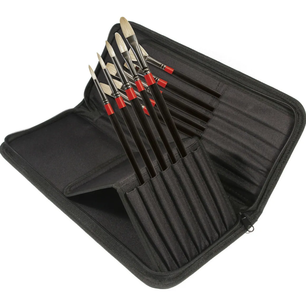 Daler-Rowney Georgian Oil Zip Case – et flot penseletui med 10 stk. oliepensler