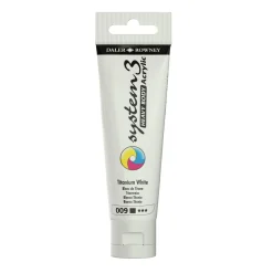 Daler-Rowney System3 Heavy Body akrylfarve 59 ml – Titanium white 009