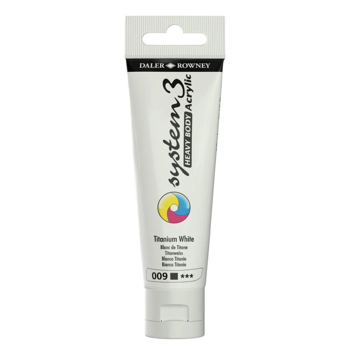 Daler-Rowney System3 Heavy Body akrylfarve 59 ml – Titanium white 009