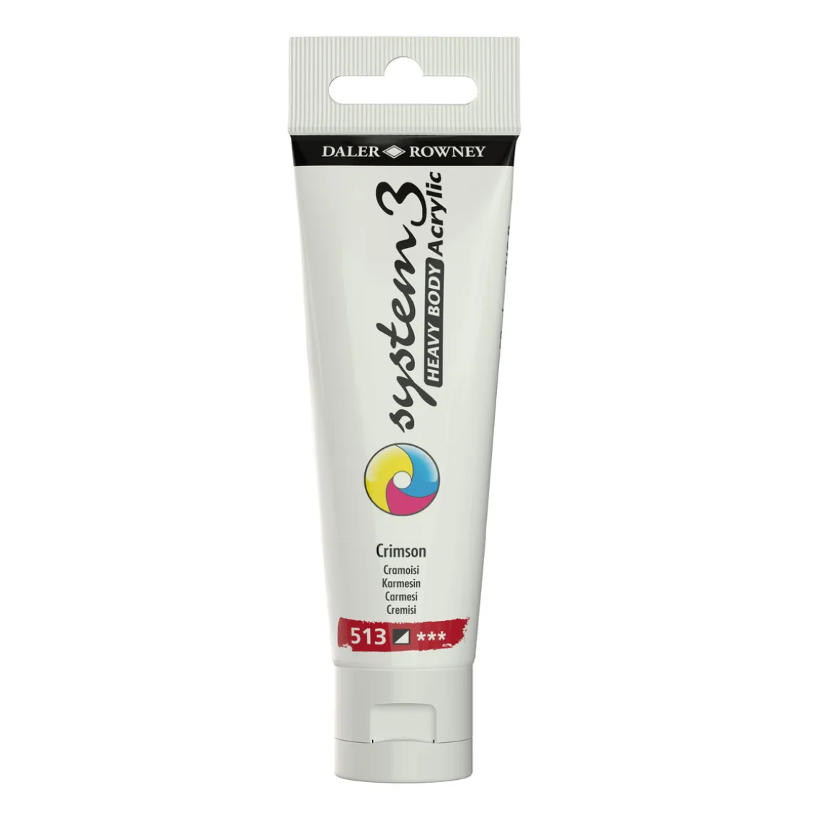 Daler-Rowney System3 Heavy Body akrylfarve 59 ml – Crimson 513