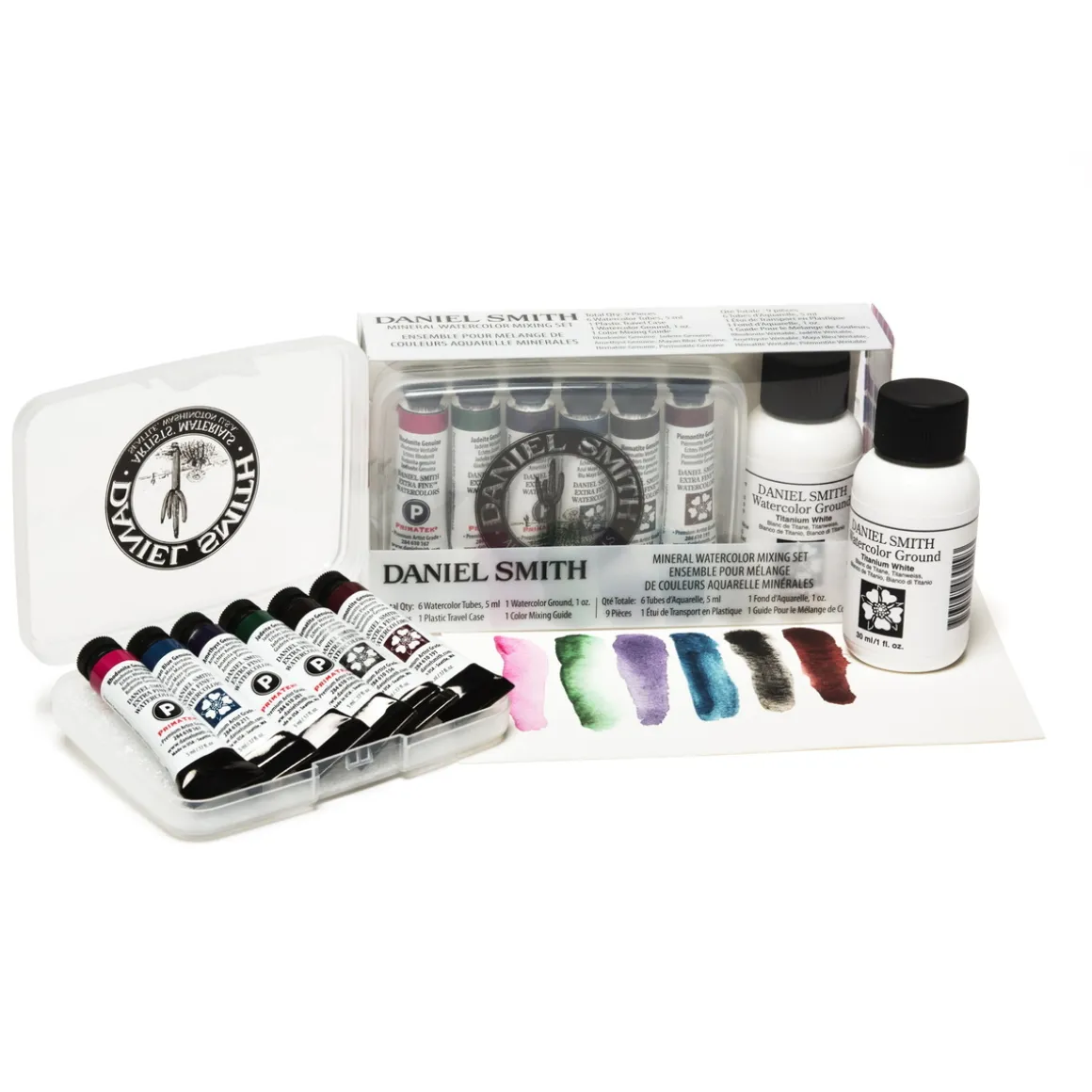 Daniel Smith Mineral Watercolour Mixing Kit – 6x5 ml akvarelfarve, grunding & vejledning