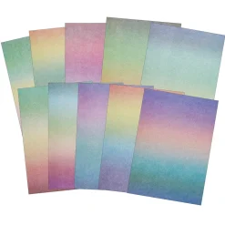 Designblok med 20 glitterark i livlige farver, A4 (210×297 mm) mm, 220 g/m²