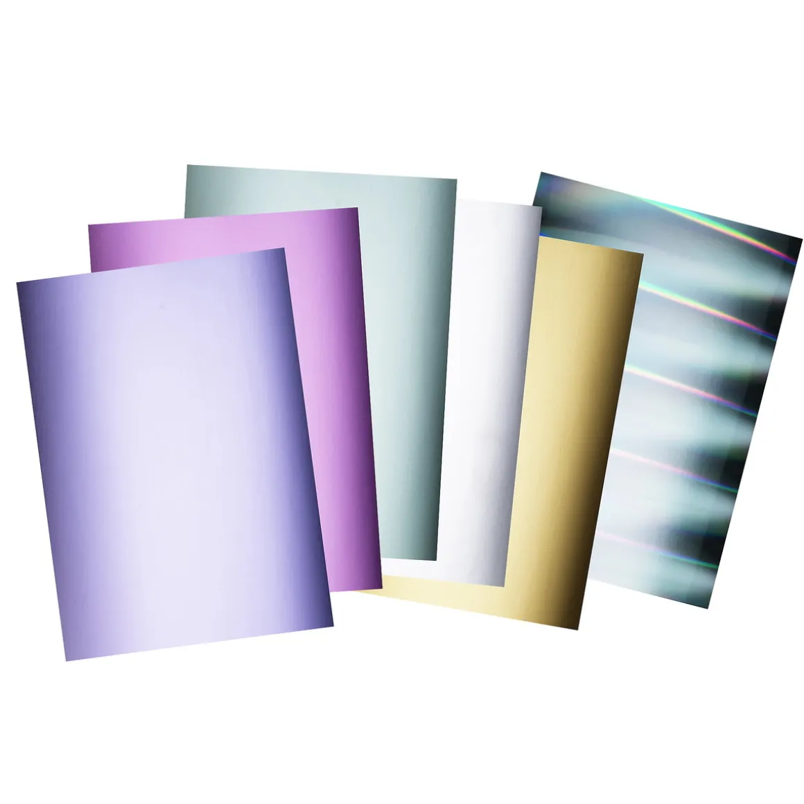 Designblok med 16 metallic-skinnende ark i fine farver, A4 (210×297 mm) mm, 250 g/m²