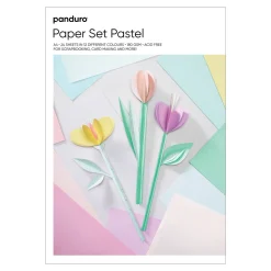 Designblok Pastell A4, 24 ark, hvoraf 4 med metallictryk, 180 g/m²