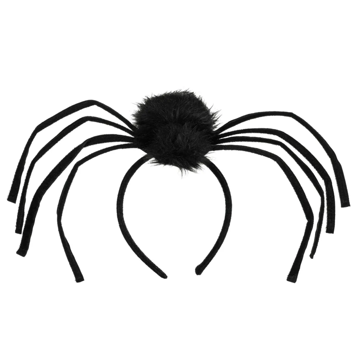 Diadem til Halloween med sort kæmpeedderkop! 19×32 cm
