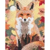Diamond Painting ræv, 12×16 cm lærred + perler, silikone og pincet
