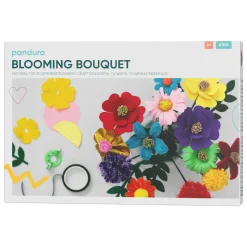 DIY-kit Blooming Bouquet, lav 13 smukke og glitrende blomster af filt og garn