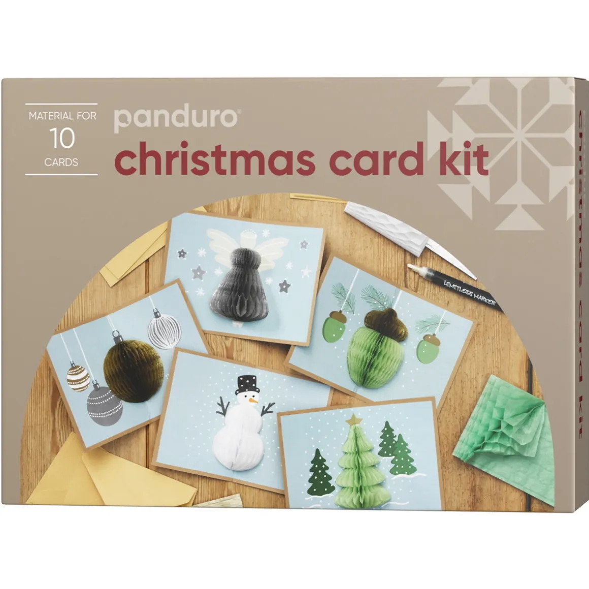 DIY-kit Christmas Card, lav 10 superfine julekort og send julehilsener