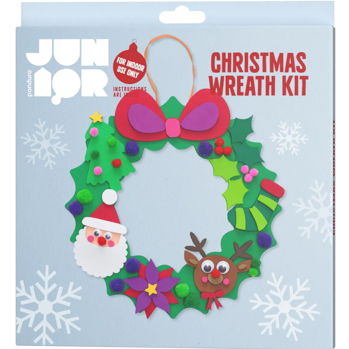 DIY-Kit Christmas Wreath lav en supersød julekrans af funky foam, Ø26,5 cm