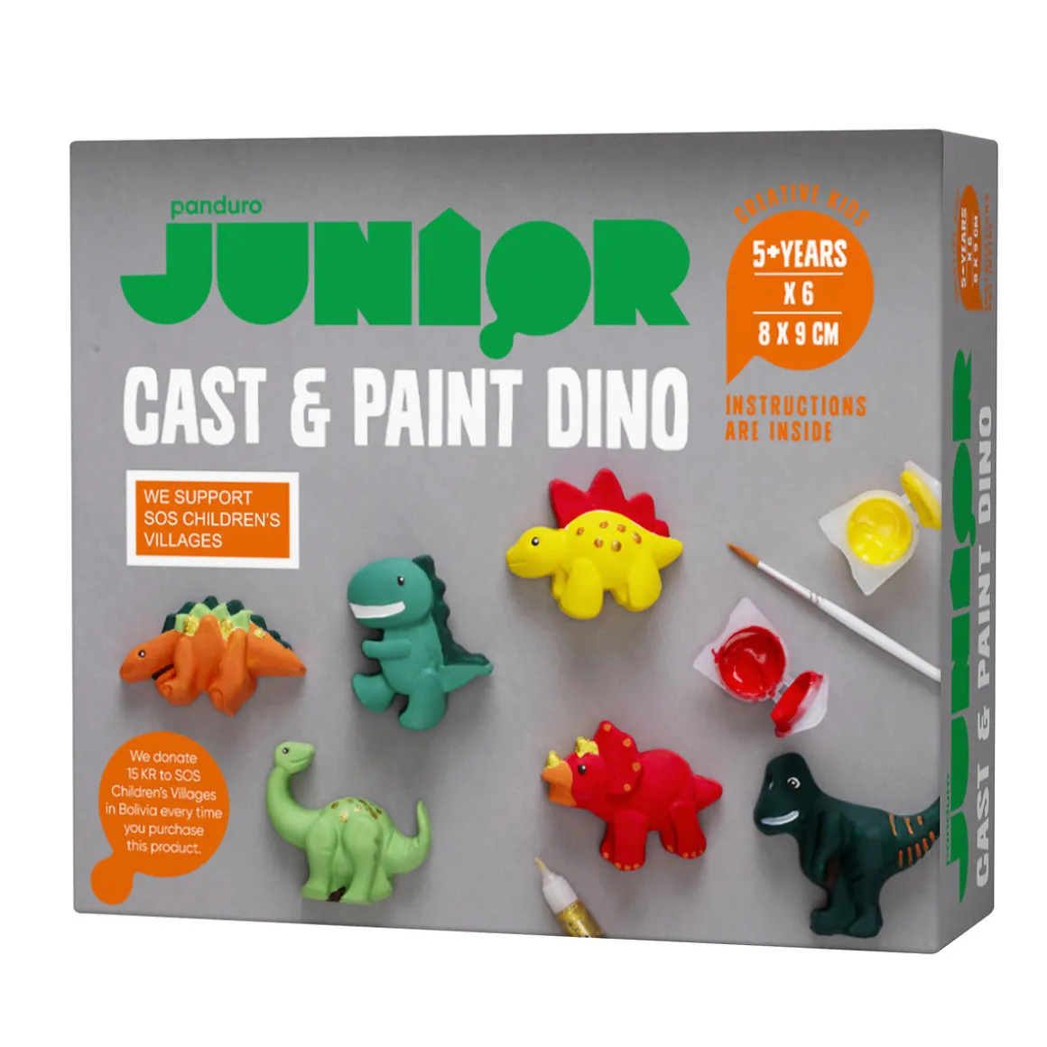 DIY-kit Dinosaurer af gips