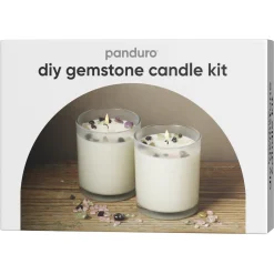 DIY-kit gemstone candle kit – velduftende og glitrende lys af sojavoks