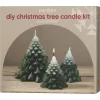 DIY-kit Juletræslys – støb 3 smukke juletræer