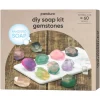 DIY-kit lav dine egne ædelstenslignende sæber i sjove farver med guldglitter