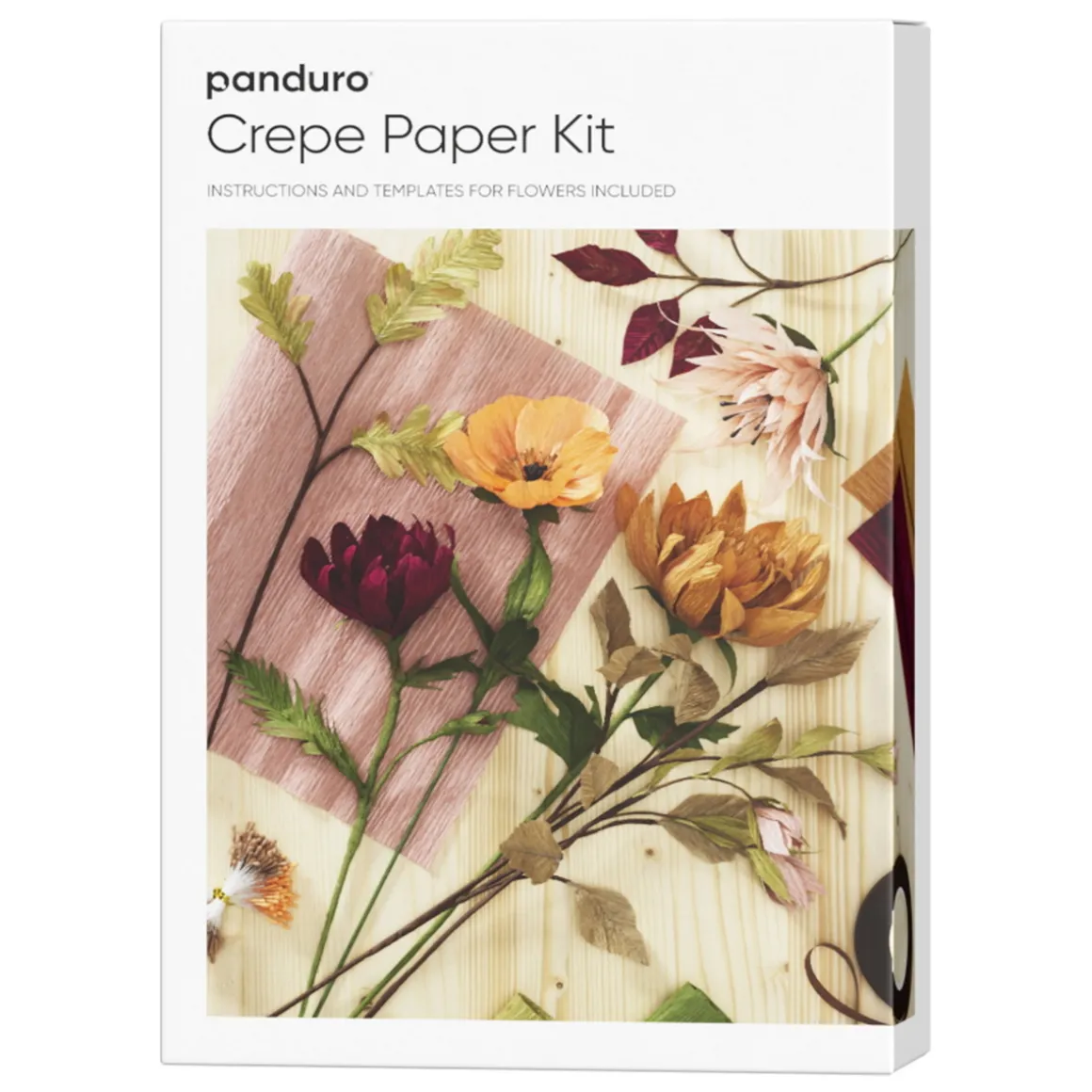 DIY-kit Lav smukke papirblomster af crepepapir i skønne efterårsfarver!