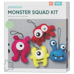 DIY-kit Monsterbanden – sy 4 søde og farvestrålende monstre af filt