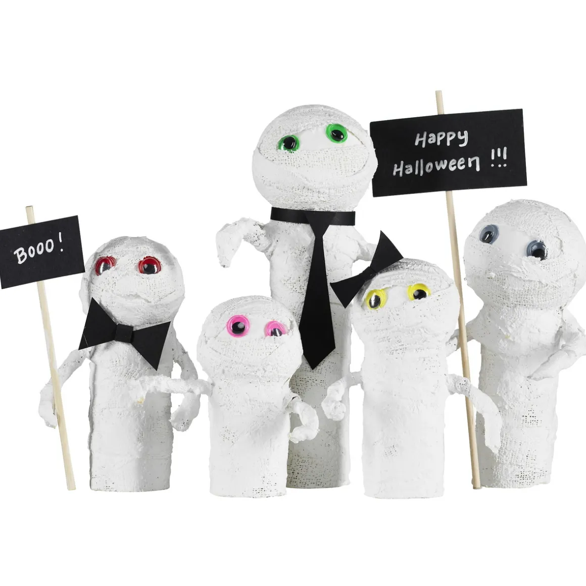 DIY-kit Mumifamilien, et megasjovt halloweenprojekt