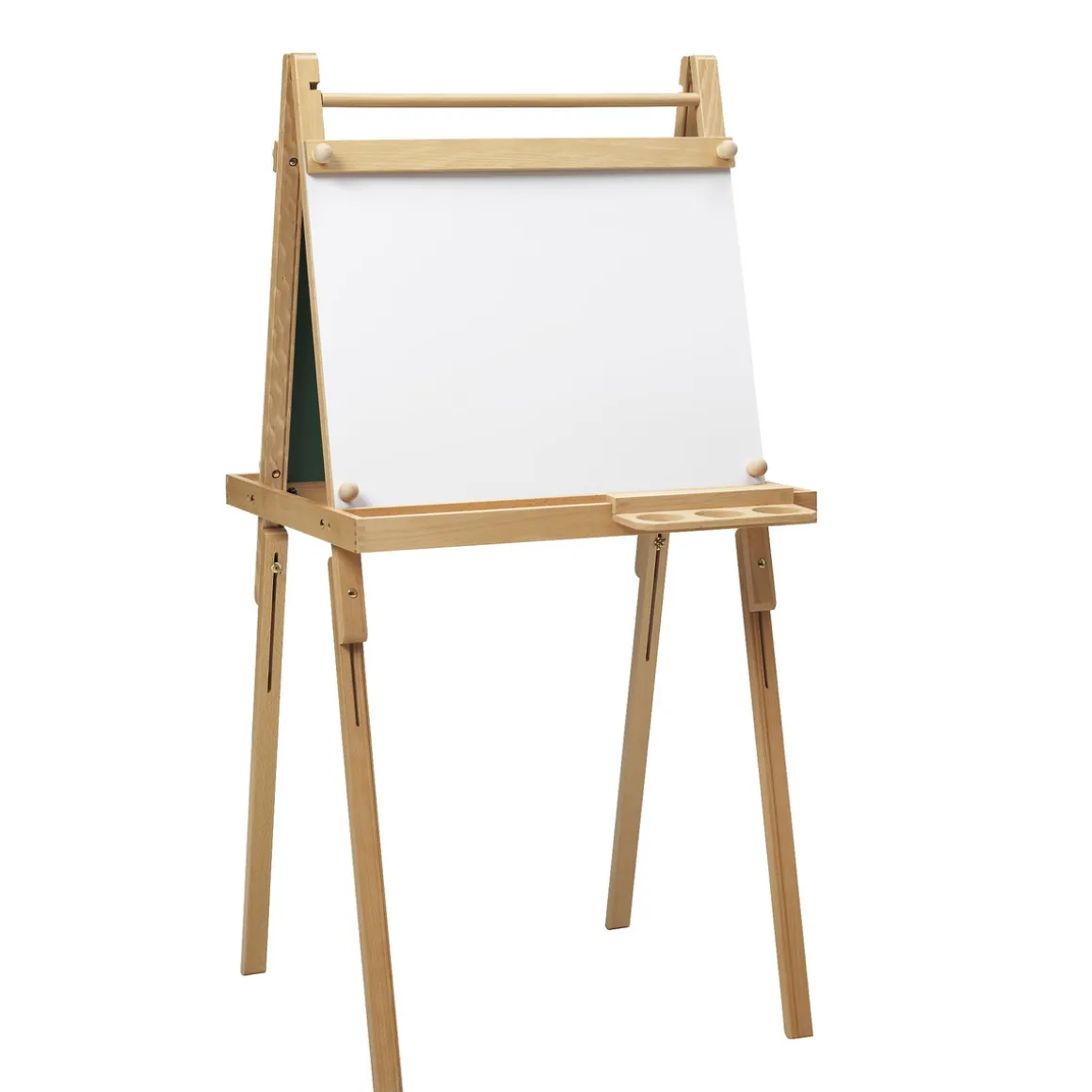 Dobbeltsidet staffeli, tegnetavle med whiteboard og griffeltavle, højde 119-136 cm
