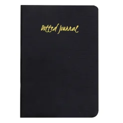 Dotted Journal A5 Black (148×210 mm) – en planner med natsorte sider med grå prikker