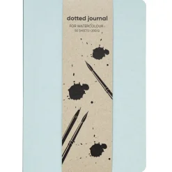 Dotted Journal til akvarel, blåt omslag A5, 50 ark – gramvægt 200