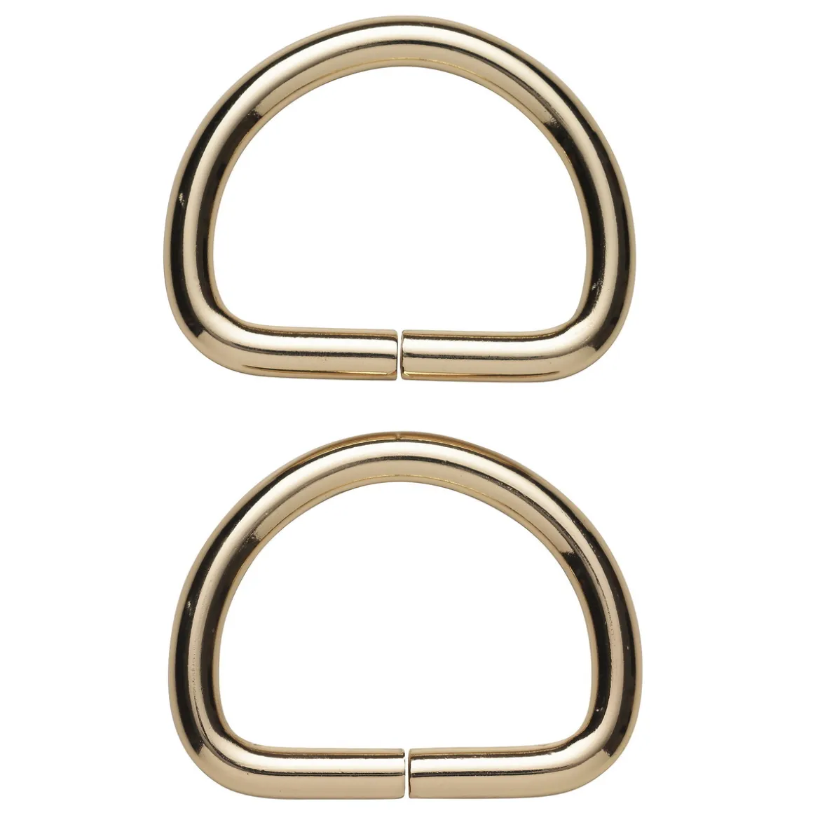 D-ring 2-pak – 34×28 mm, guldfarvet. Maks. rembredde 30 mm
