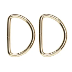 D-ring 2-pak – 42×30 mm, guldfarvet. Maks. rembredde 45 mm