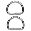 D-ring 2-pak – 34×28 mm, sølvfarvet. Maks. rembredde 30 mm