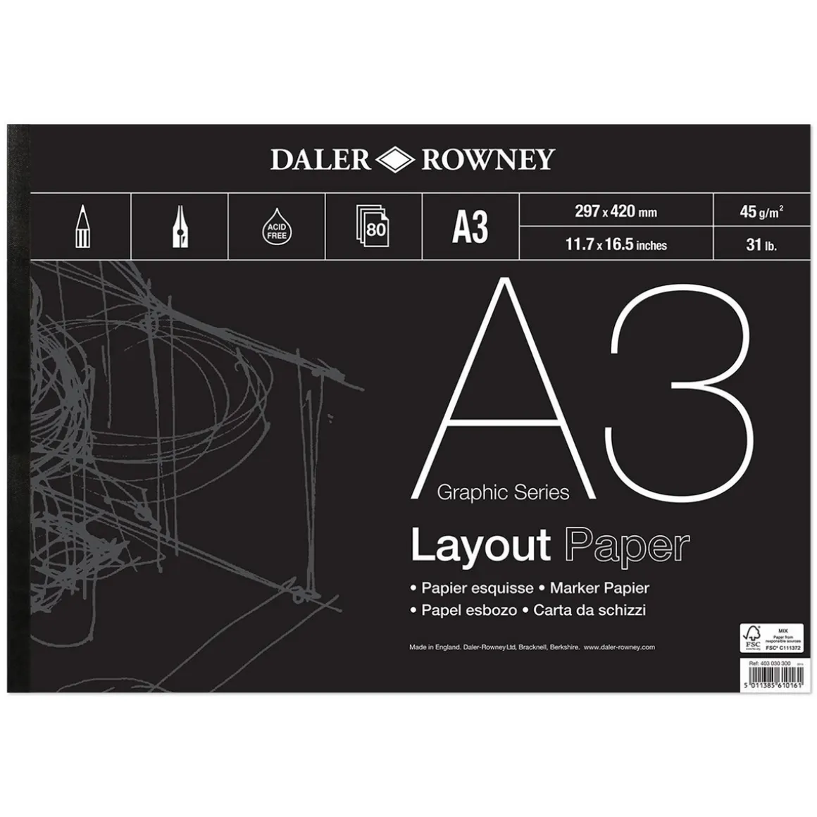 DR Layoutblok 45 g A3