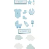 3D stickers Baby blå 15p