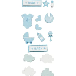 3D stickers Baby blå 15p