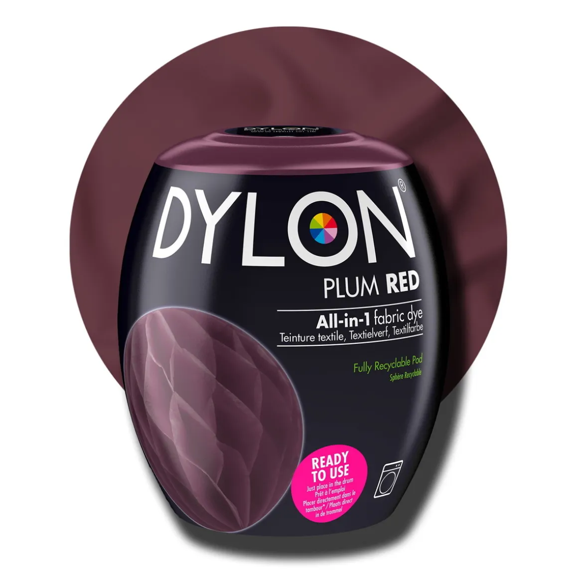 Dylon Pod All-in-1 tekstilfarve – Plum red