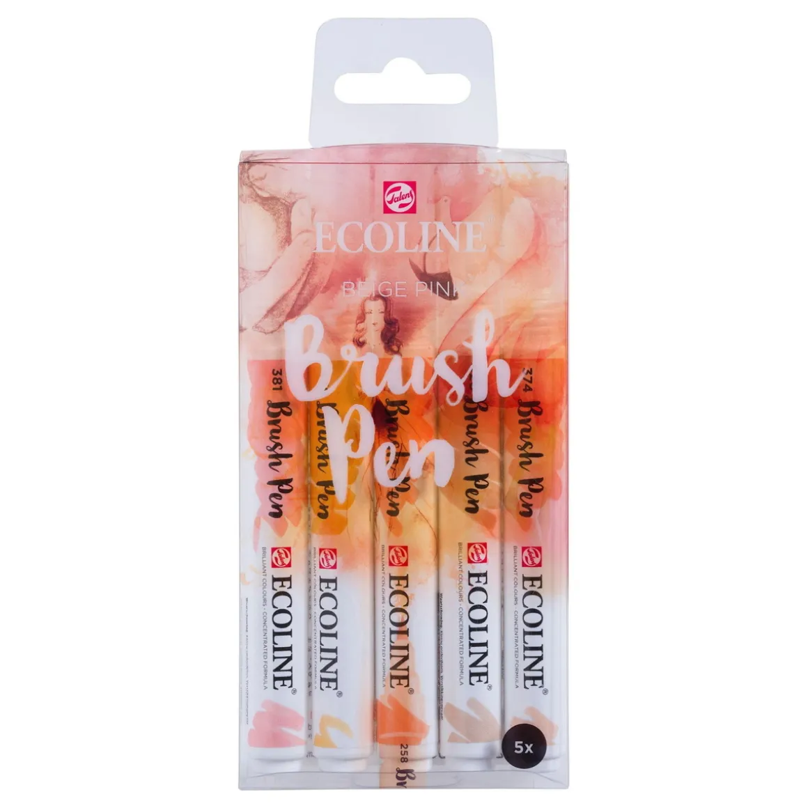 Ecoline Brush Pen Set – Beige Pink 5-pack