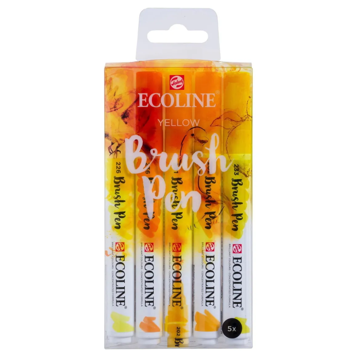Ecoline Brush Pen Set – Yellow 5-pack