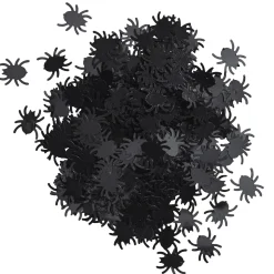 Edderkopper til halloween, mindst 1000 stk. 12×13 mm, konfetti af plast