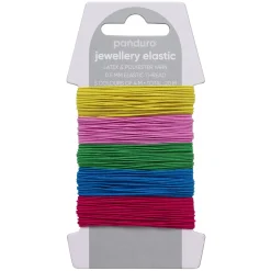 Elastisk smykketråd Ø0,5 mm happy mix – 5×4 meter i friske basisfarver